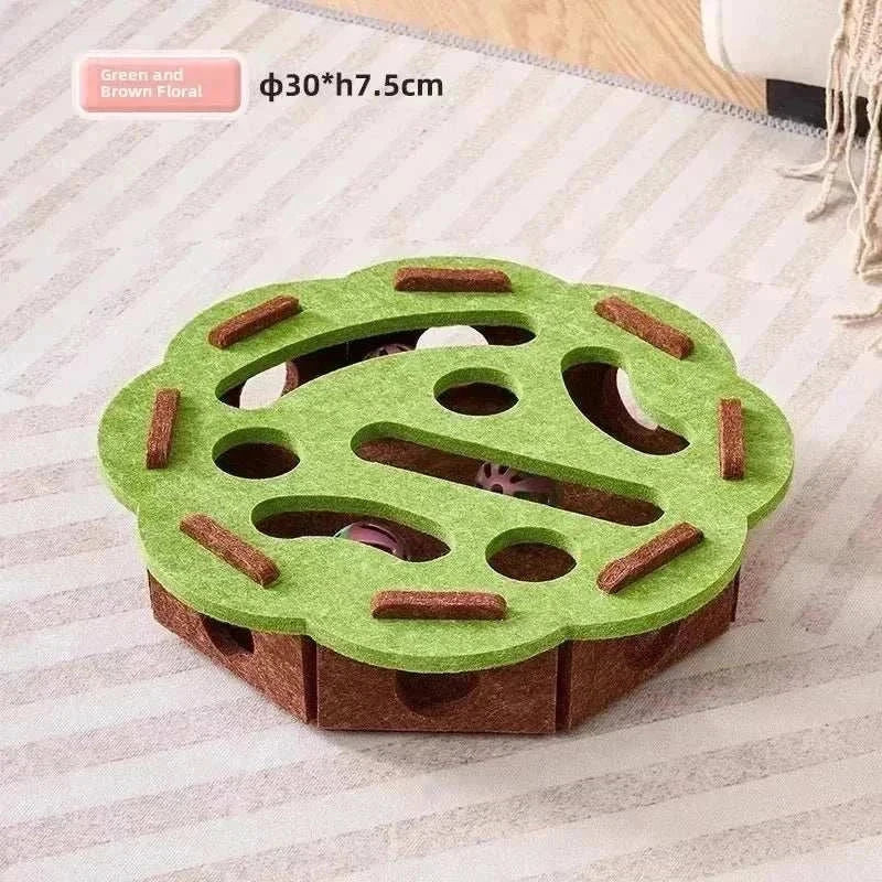 PurrPlay Interactive Cat Puzzle Box felt puzzle toy for indoor cat mental stimulation and exercise