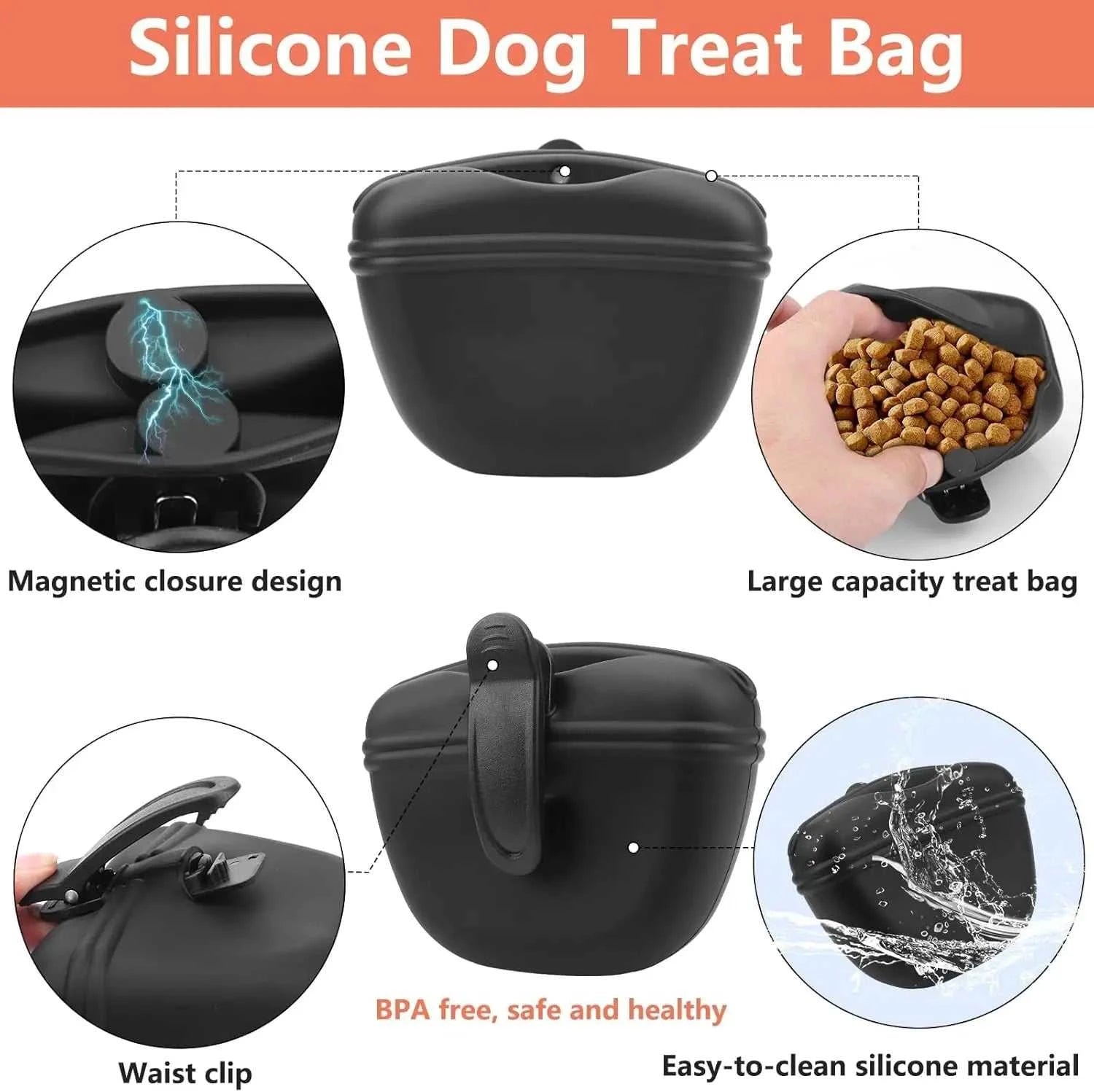 TrainMate Complete Dog Training Kit with treat pouch, silicone treat cup, training clicker, silent whistle, and adjustable waist belt