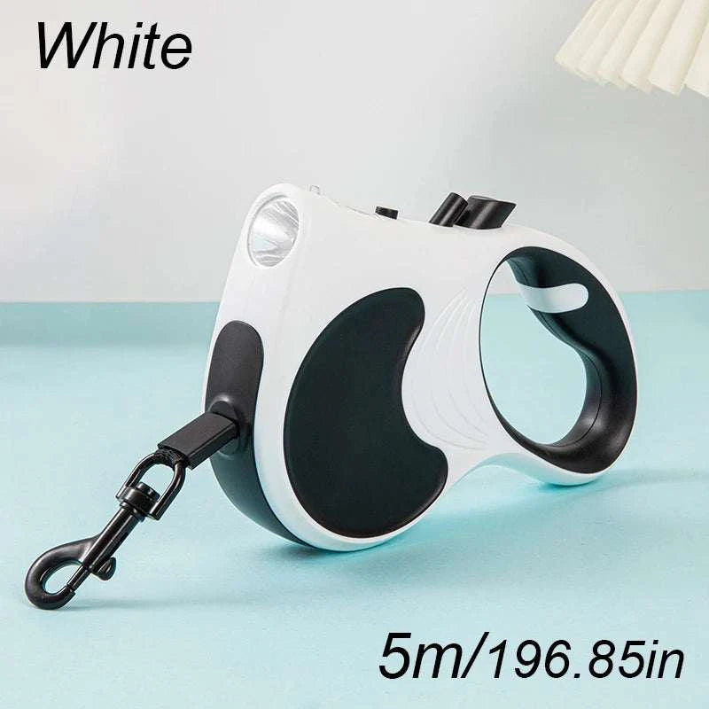 LumiPaw LED retractable dog leash with built-in light and ergonomic handle for safe nighttime walks