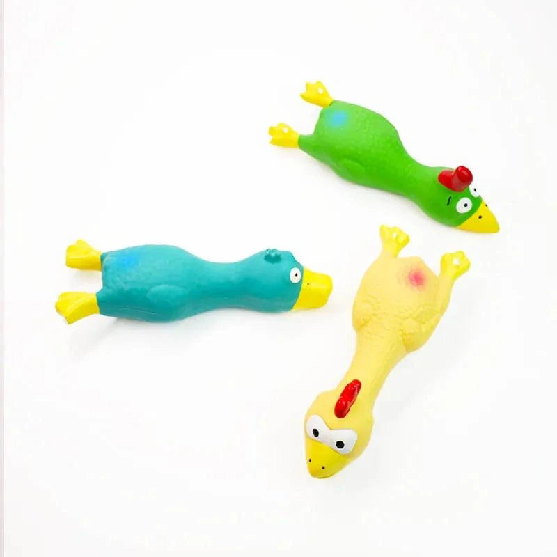 SqueakyPaws Latex Dog Toy durable squeaky rubber chew toy for puppies and adult dogs