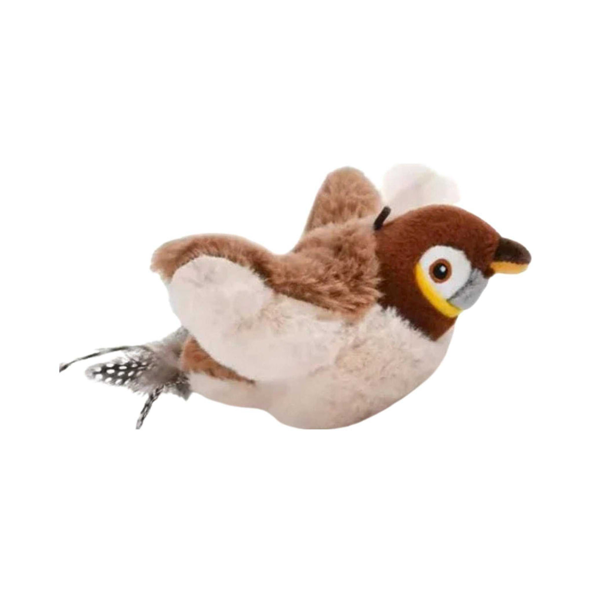 FlutterBird chirping sparrow cat toy on a white background
