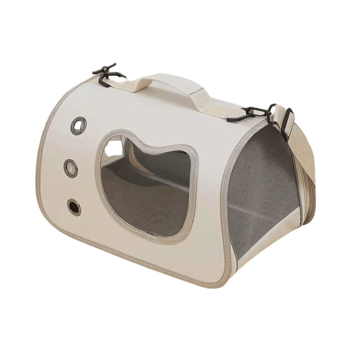 Pawluxe AirFlow mesh pet carrier on a white background