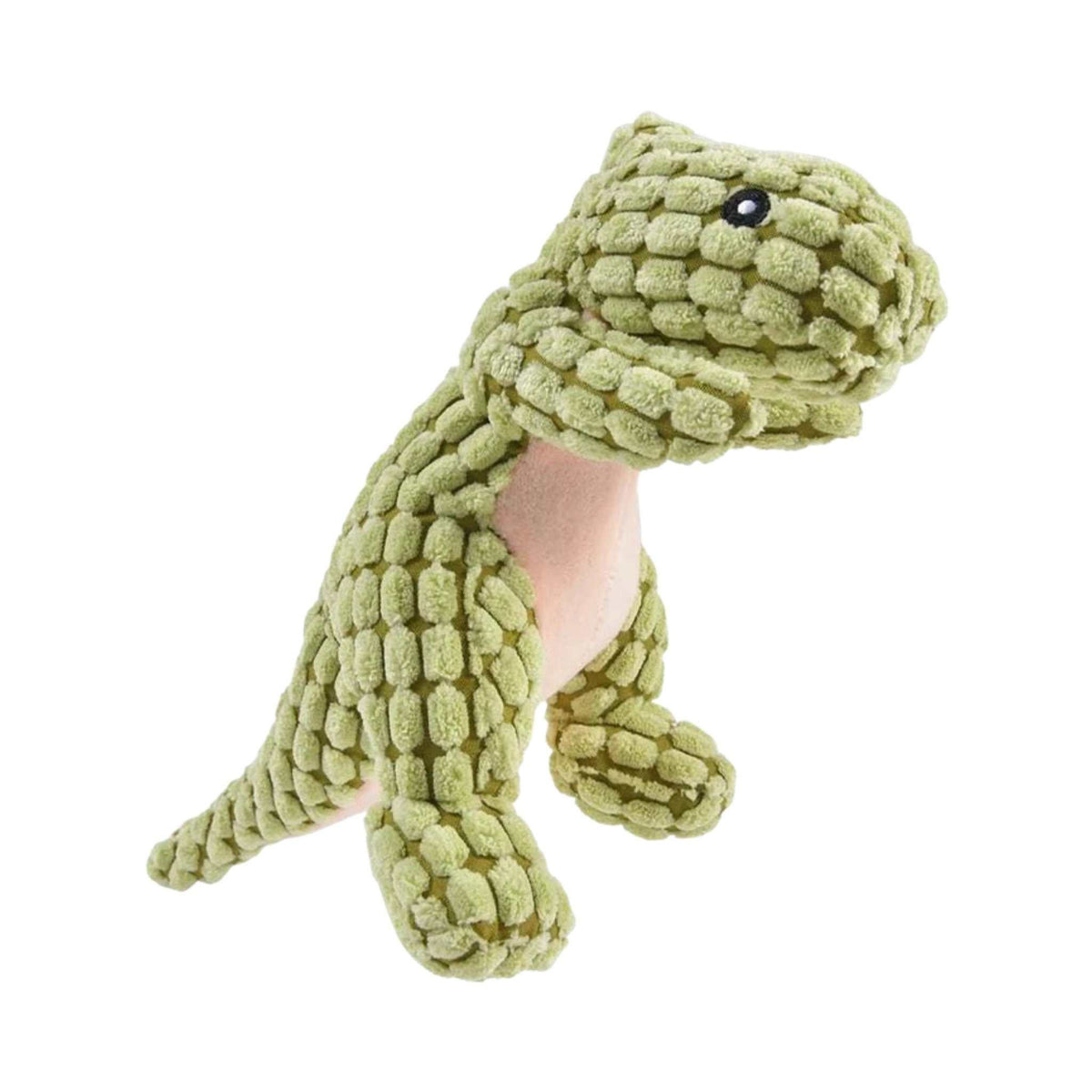 PawzPals plush squeaky dinosaur dog toy on a white background