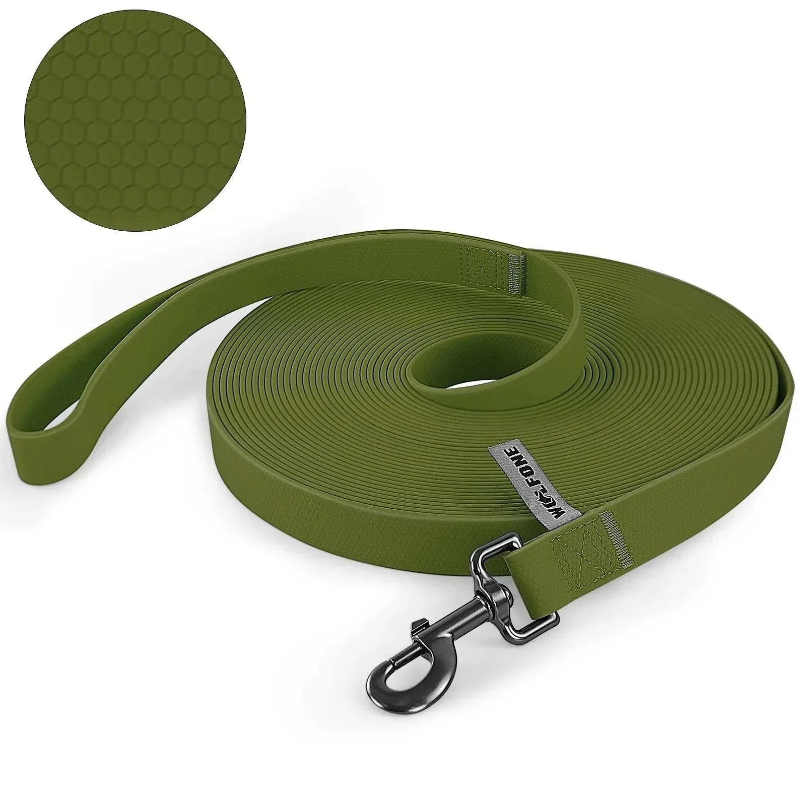 TrailFlex Long Dog Training Leash in durable PVC for safe outdoor dog training and control
