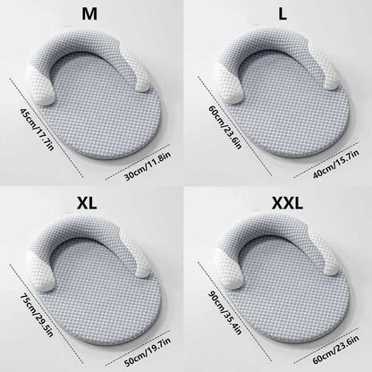 ChillNest cooling pet bed with breathable honeycomb fabric and bolstered edges for dogs and cats
