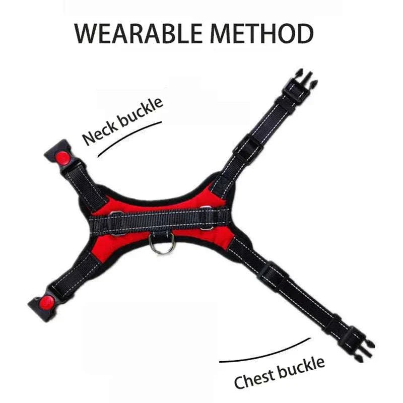 ComfortFit Reflective Dog Harness nylon vest with adjustable straps and reflective accents for safe outdoor use