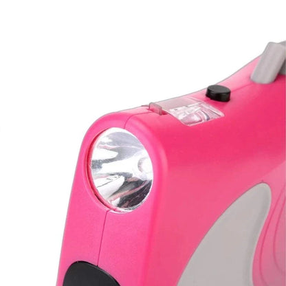 LumiPaw LED retractable dog leash with built-in light and ergonomic handle for safe pet walks