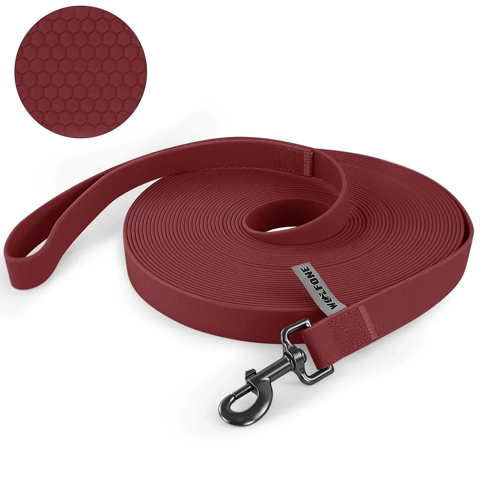 TrailFlex Long Dog Training Leash in durable PVC designed for dog training and outdoor activities with extended length for all dog sizes