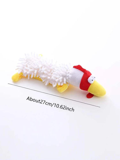 SnuggleSqueak Plush Dog Toy soft fleece squeaky chew toy for puppies and dogs