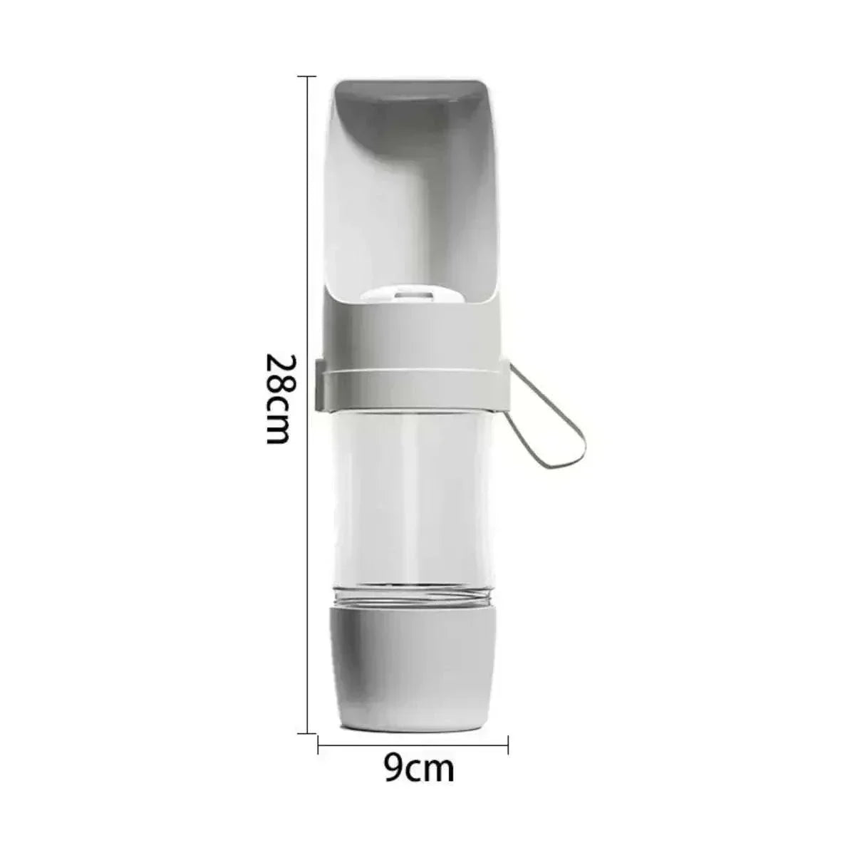 TravelPaws Portable Pet Water Bottle 2-in-1 food and water storage for pets on the go