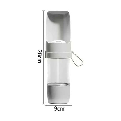 TravelPaws Portable Pet Water Bottle 2-in-1 food and water storage for pets on the go