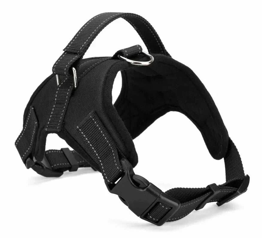 ComfortFit Reflective Dog Harness in breathable nylon with adjustable straps and reflective accents for safe walks