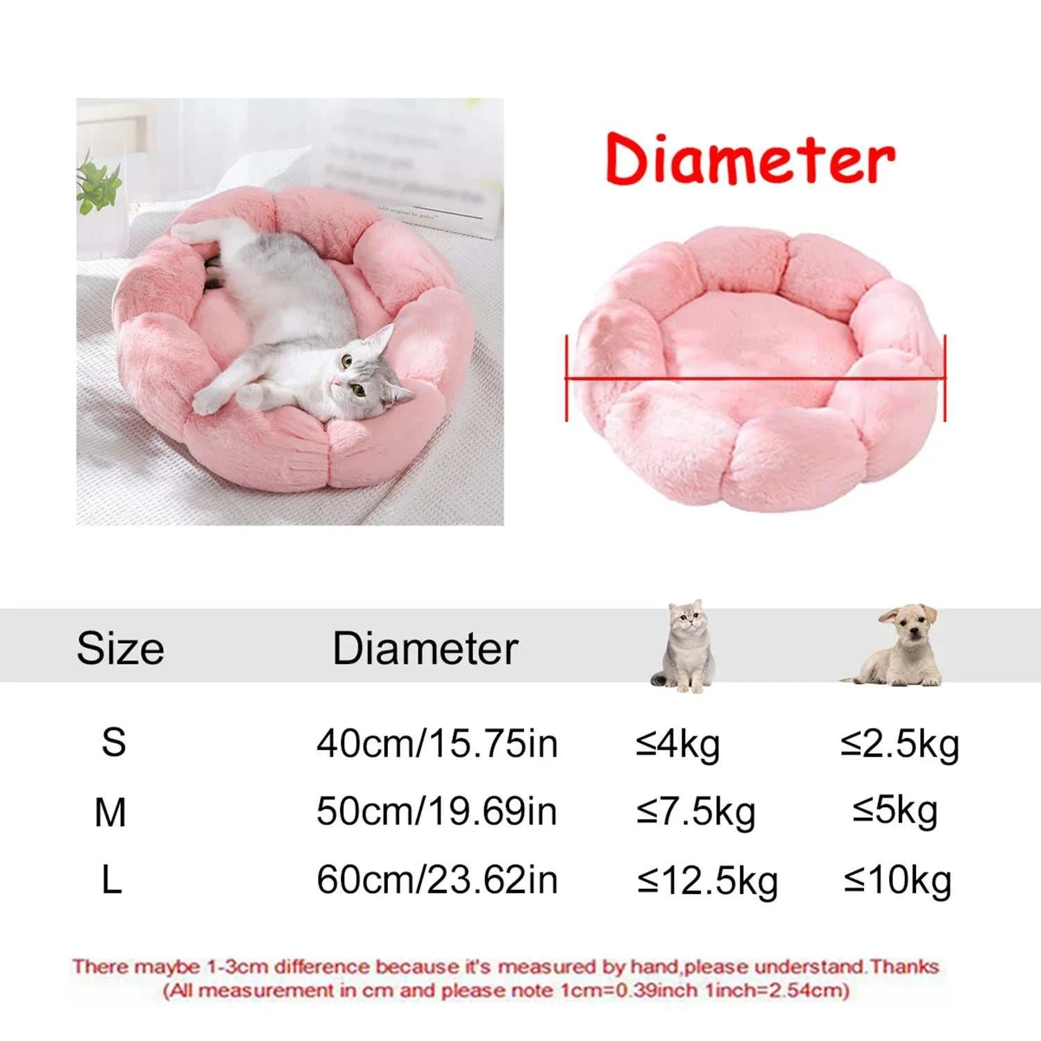 round plush pet bed for large and medium dogs winter warm dog house