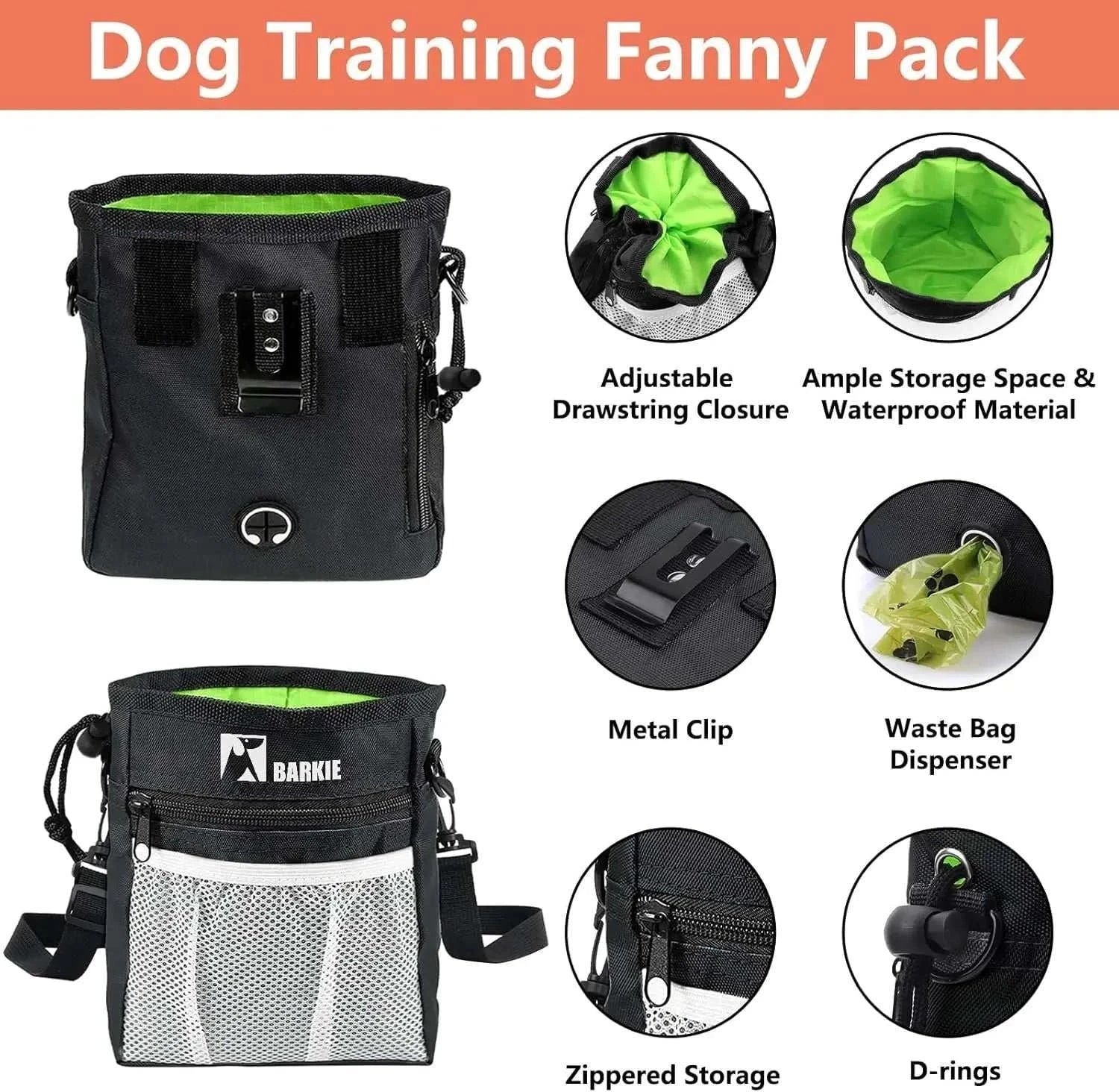 TrainMate Dog Training Kit with treat pouch, clicker, whistle, and adjustable waist belt for organized obedience training