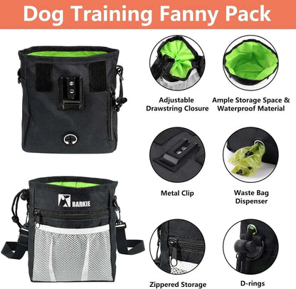 TrainMate Dog Training Kit with treat pouch, clicker, whistle, and adjustable waist belt for organized obedience training