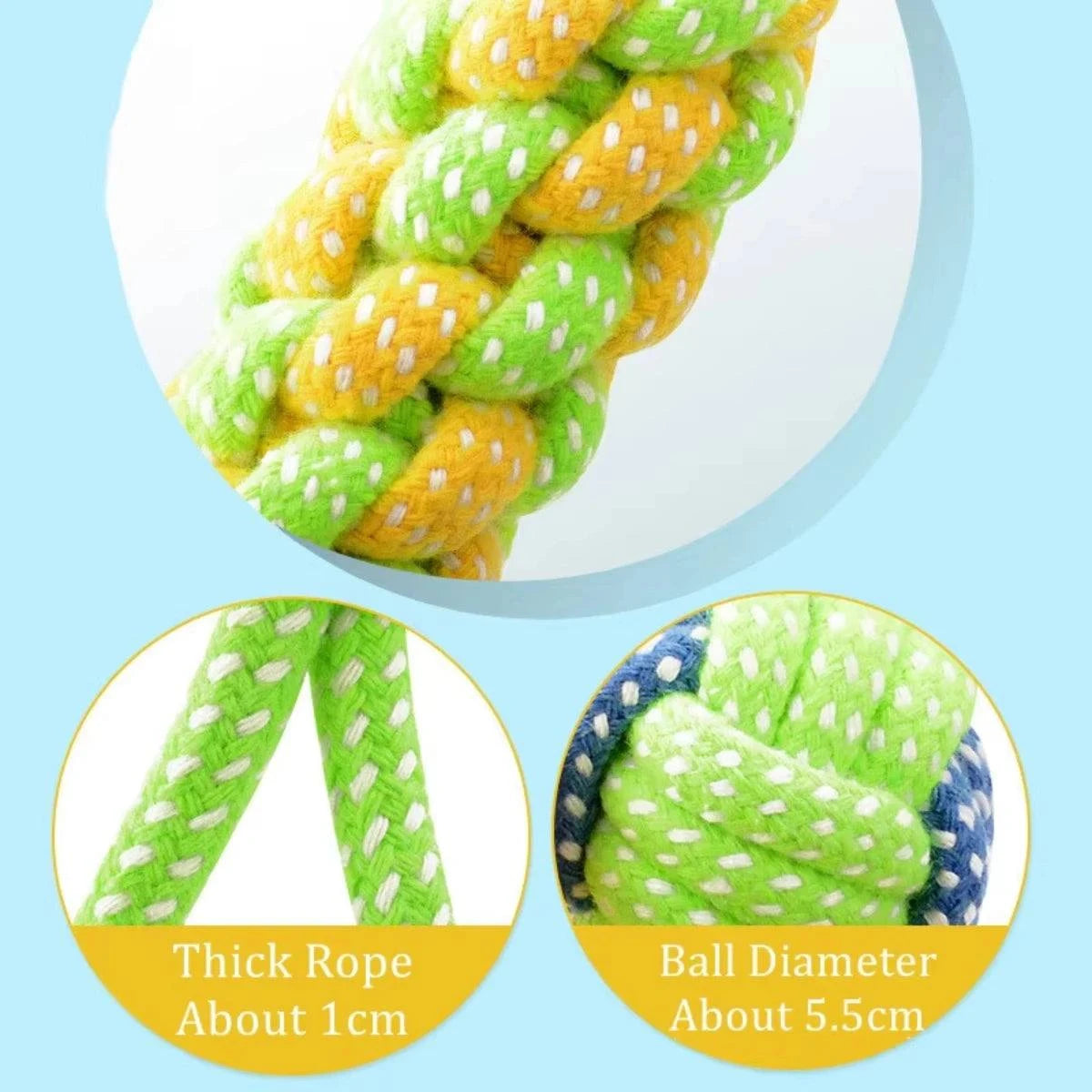 PawzTug Cotton Dental Rope Toy