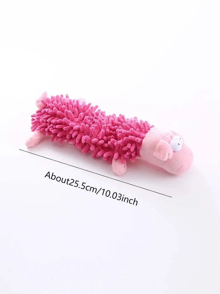 SnuggleSqueak Plush Dog Toy soft fleece with built-in squeaker for engaging dog play