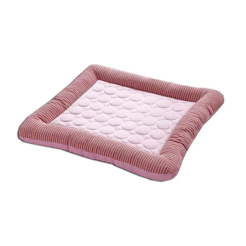 Pink and blue breathable cooling pad bed for dogs and cats summer sleeping mat