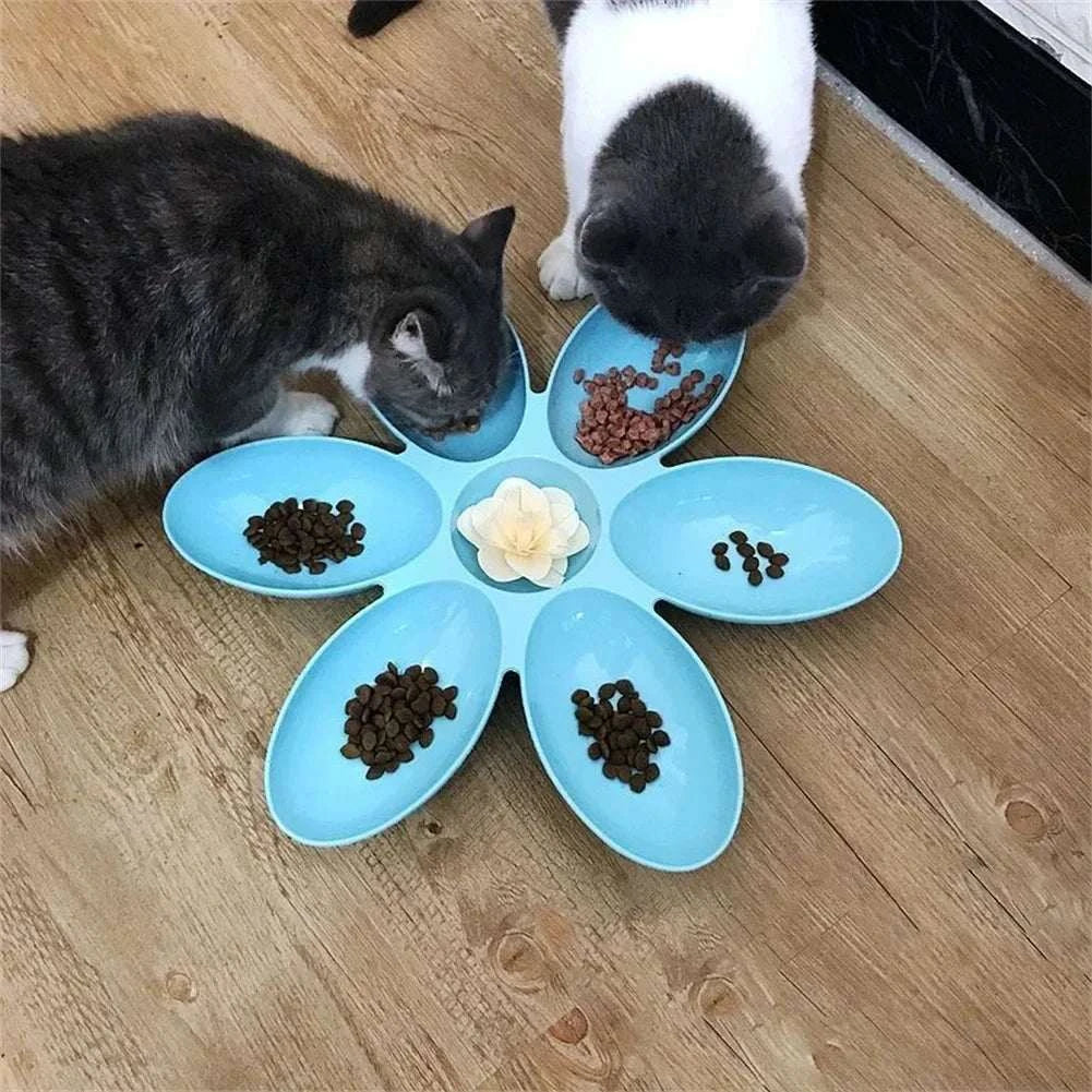 PetalFeast Multi-Cat Feeding Bowl – Flower-Shaped Multi Pet Food Dish