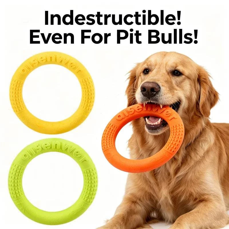 AeroTug Floating Dog Disc durable lightweight TPR fetch and tug toy for dogs floating on water