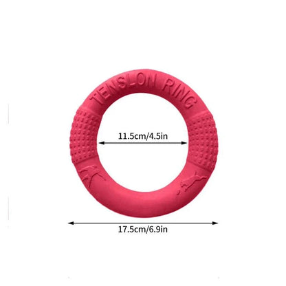 PawzPlay Tug &amp; Fetch rubber ring dog toy for interactive play and training