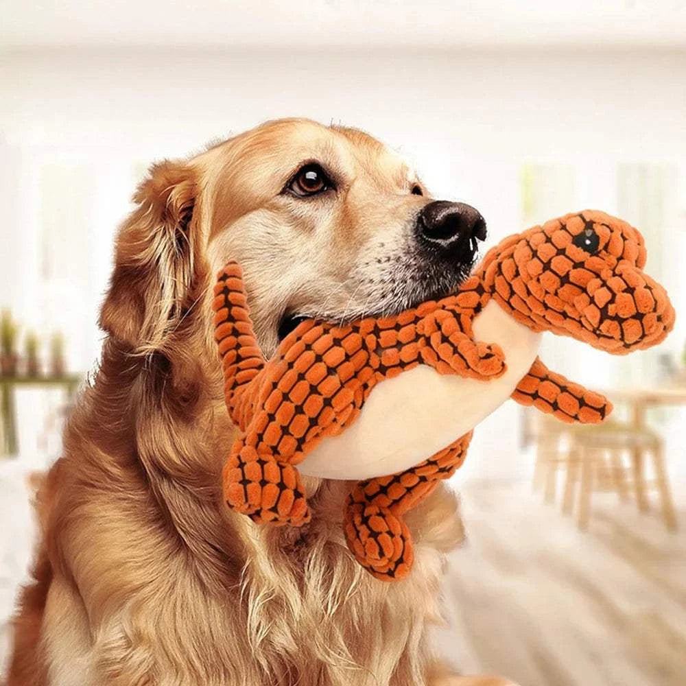 PawzDino Plush Squeak Toy