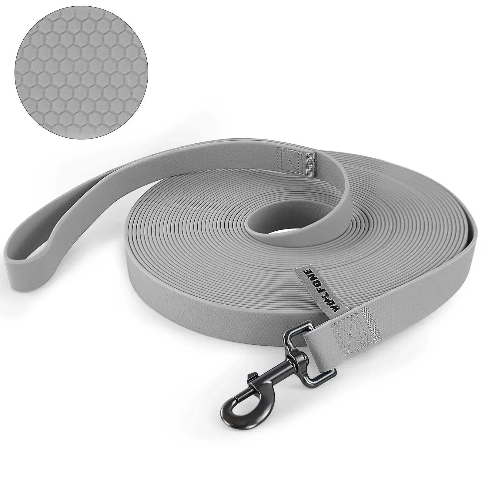 TrailFlex Long Dog Training Leash made of durable PVC, designed for recall training and outdoor use with small to large dogs