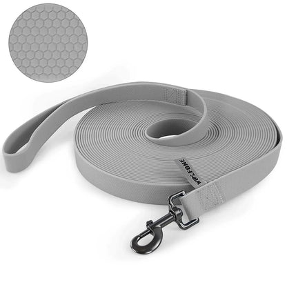 TrailFlex Long Dog Training Leash made of durable PVC, designed for recall training and outdoor use with small to large dogs