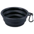 FoldAway Travel Pet Bowl collapsible blue pet bowl with carabiner clip for travel and outdoor use