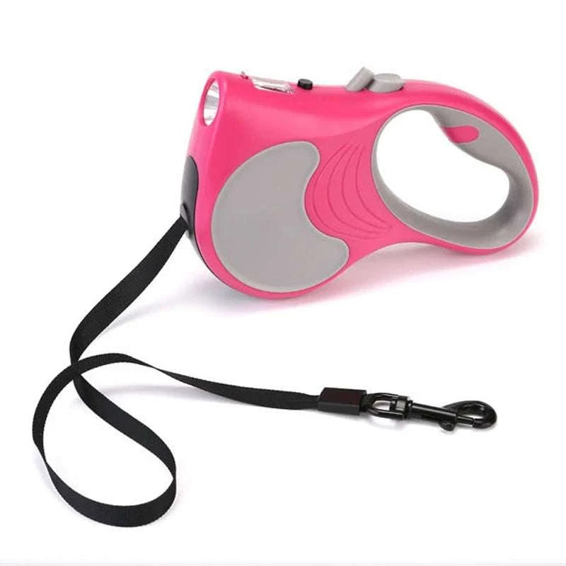 LumiPaw LED retractable dog leash with built-in light and ergonomic handle for safe night walks
