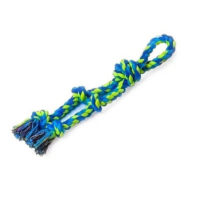 TugPro Rope Chew Toy durable knotted woven linen rope for medium and large dogs