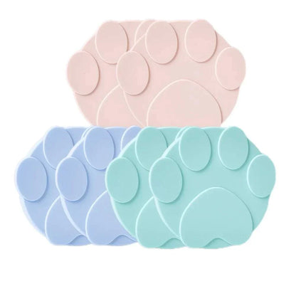 PawSeal 2-in-1 pet can cover and spoon in cat paw shape, reusable silicone lid sealing pet food cans airtight to keep food fresh and reduce waste.