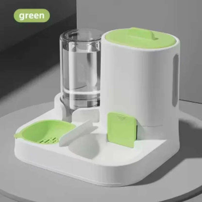 DuoServe 2-in-1 Pet Feeder with automatic water dispenser and food bowl for pets