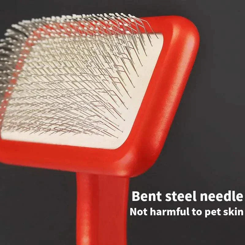 CoatCare Premium Grooming Brush with stainless steel pins for gentle pet grooming