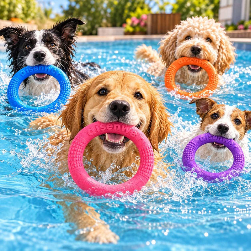 PawzPlay Rubber Tug & Fetch Ring