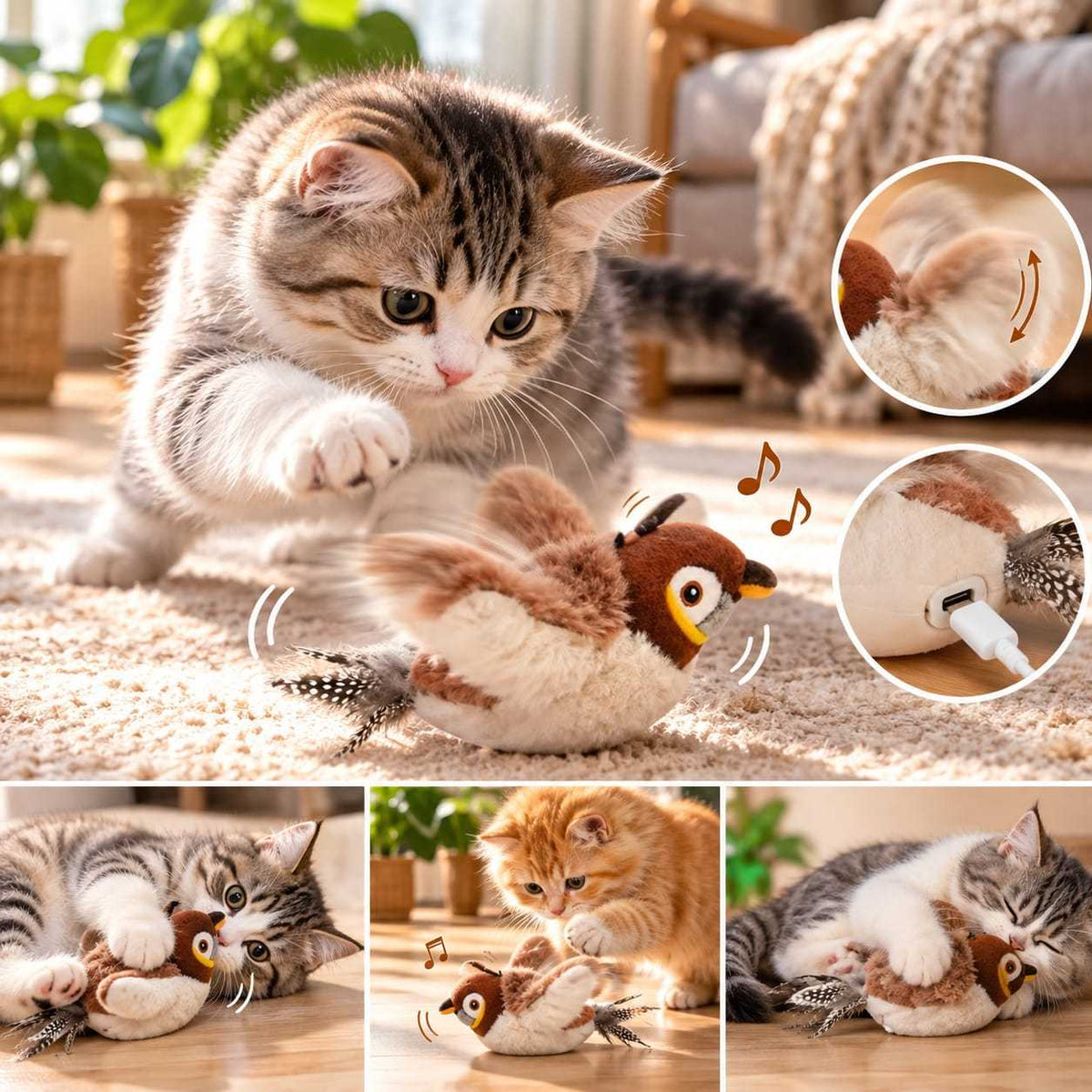 FlutterBird Chirping Cat Toy