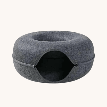 PurrNest™ 2-in-1 Cat Tunnel Bed cozy donut-shaped tunnel and bed for cats
